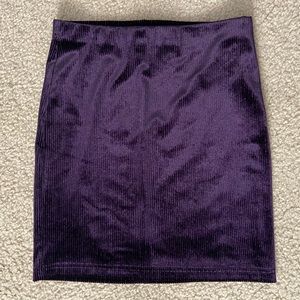 Velvet Mini Skirt